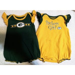 Green Bay Packers Babygirl Bodysuits